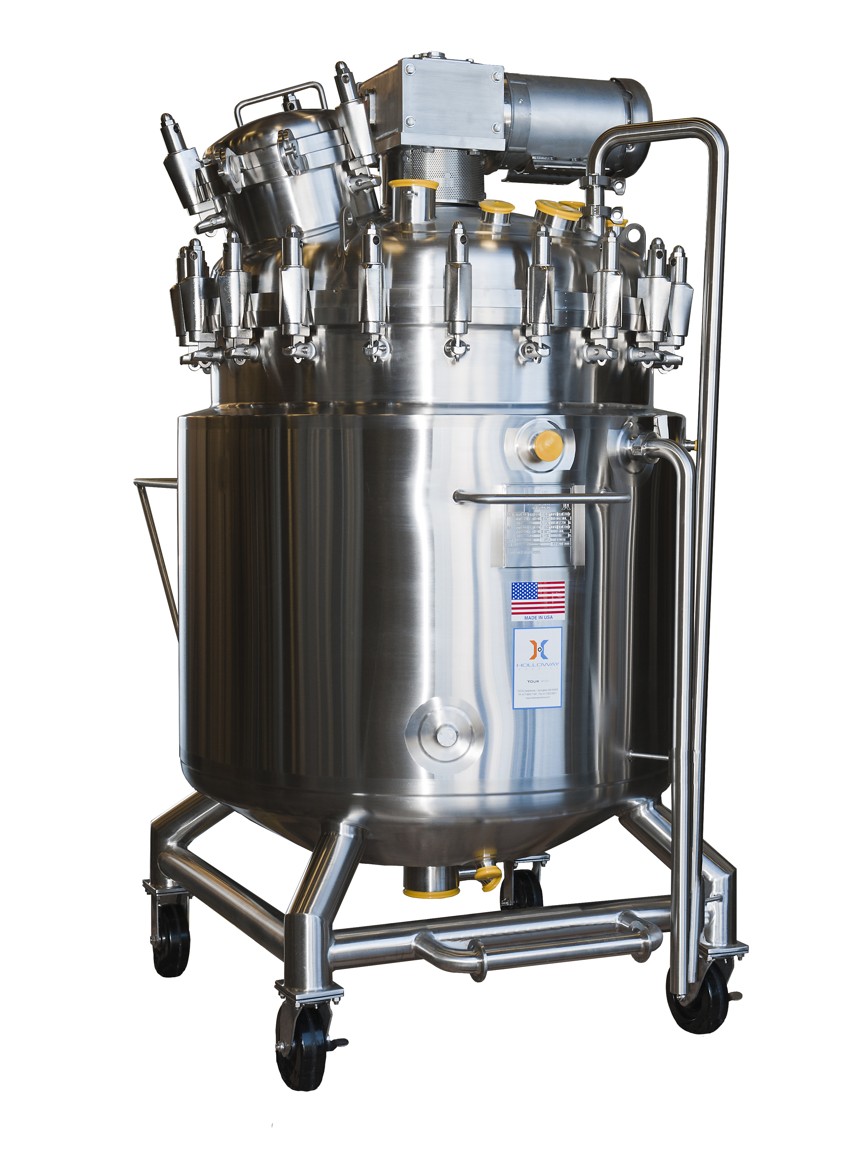 This photo shows a fermentation vessel built by HOLLOWAY AMERICA.