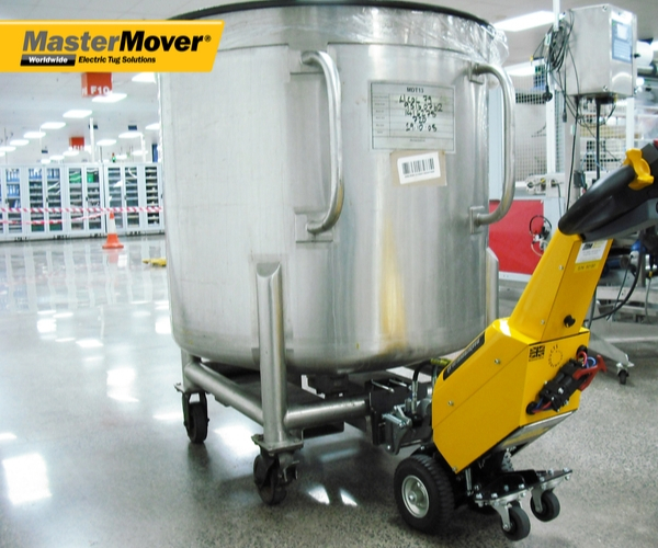 This is a photo of the MasterMover® Electric Tugger at work.