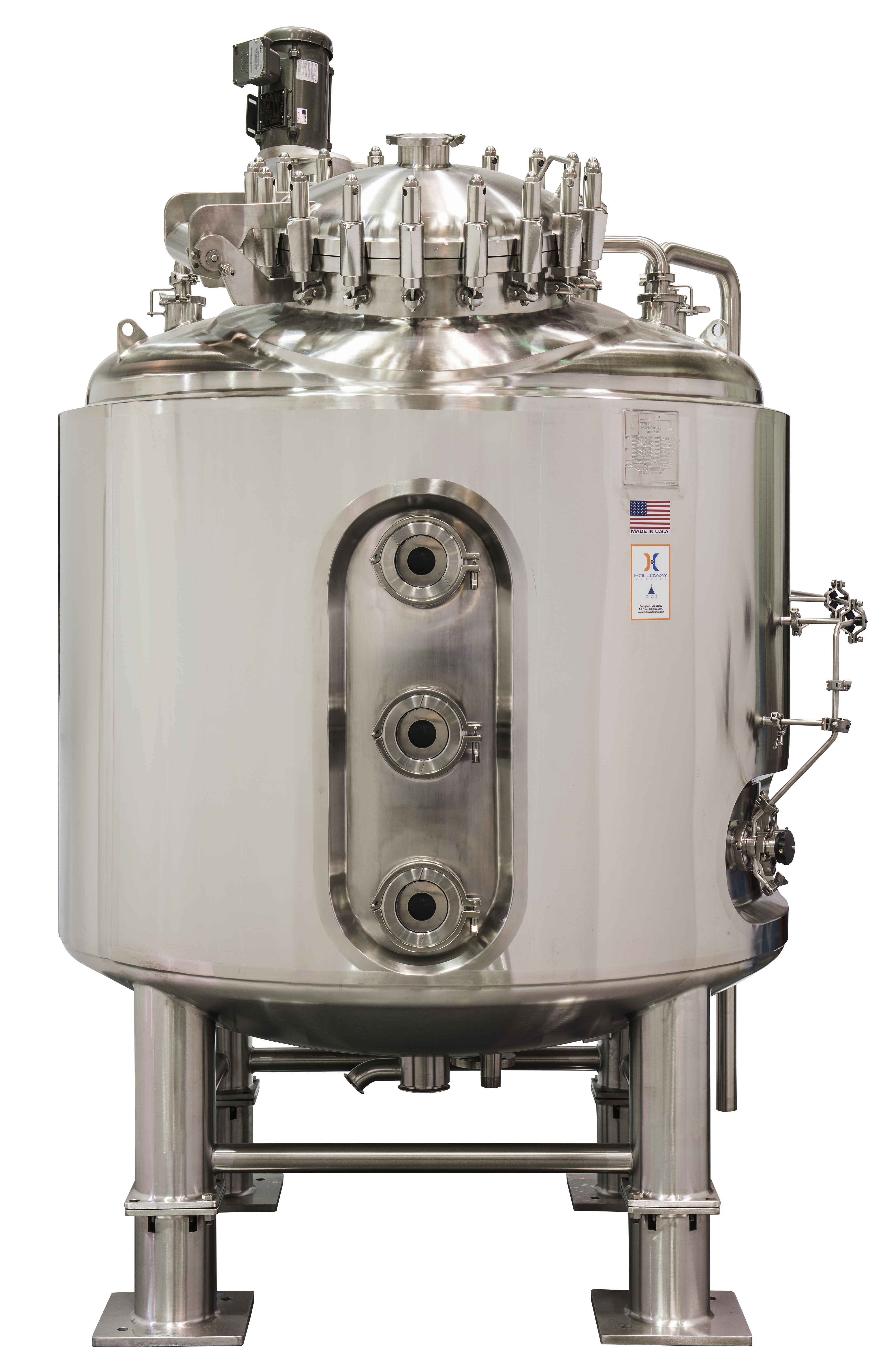 Mixing tank contents can be accessed from the top, like in this mix tank by Holloway.