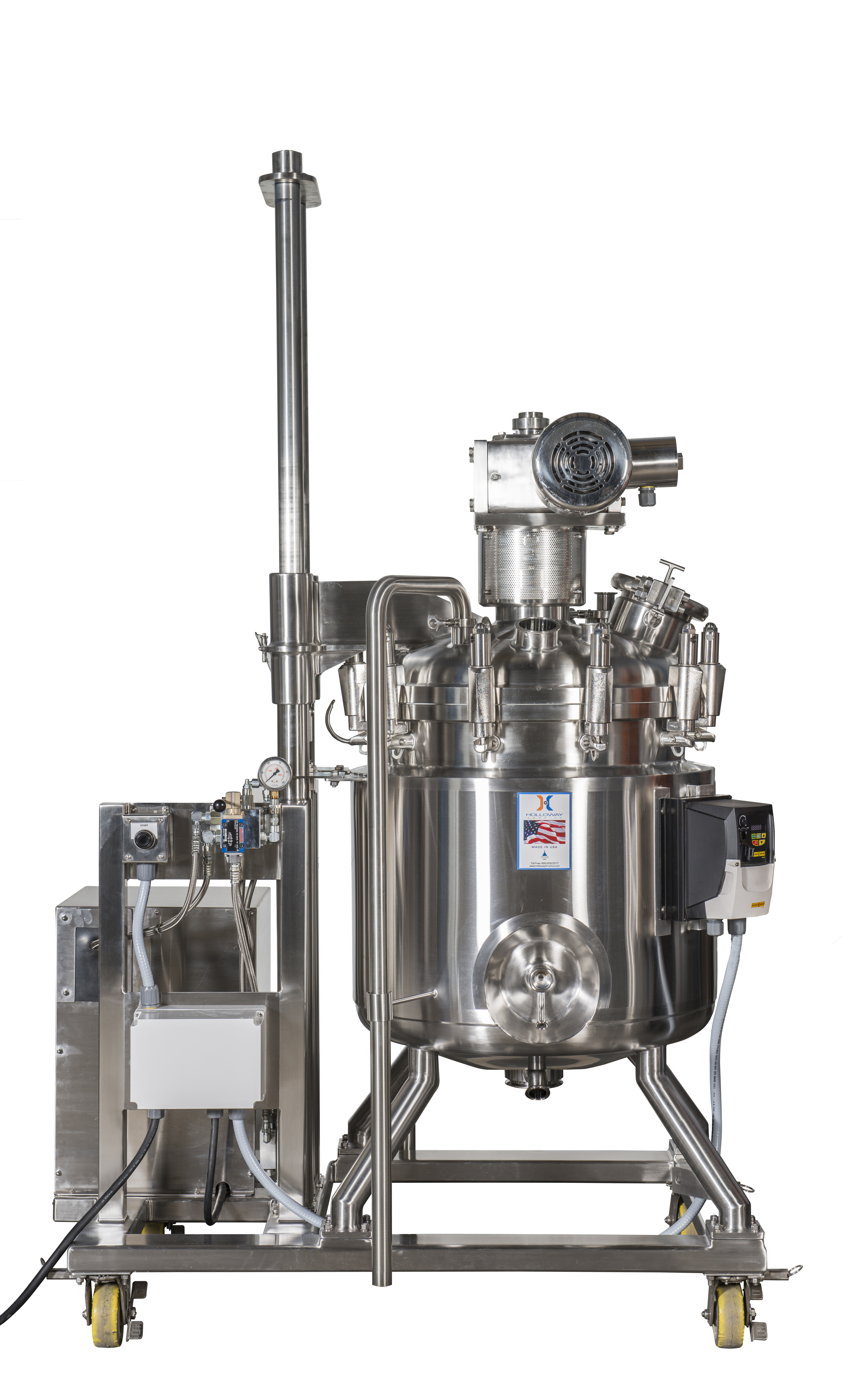 For a smarter mixing tank, this mixing vessel is built with a smart panel.