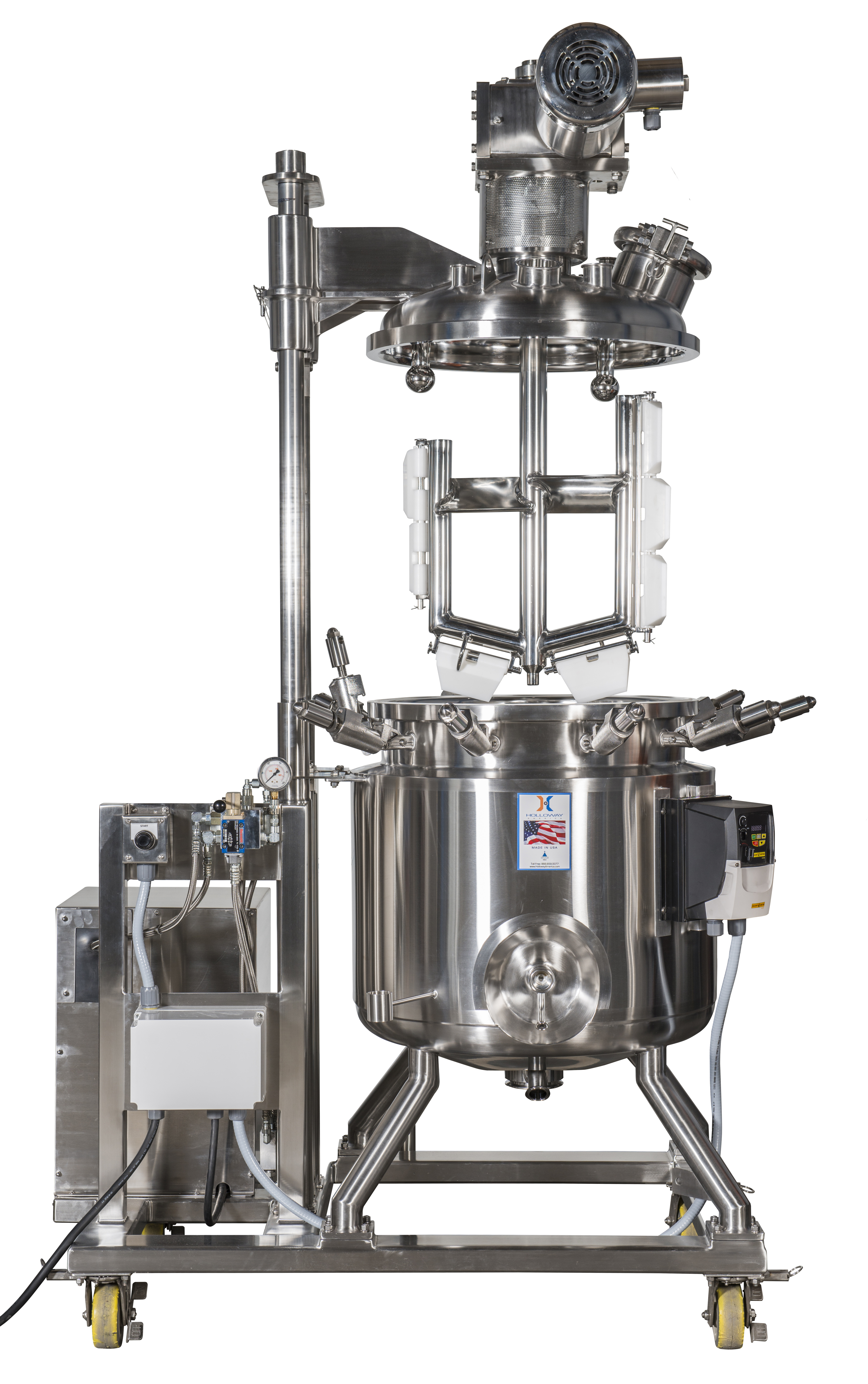 A large mixing tank like this benefits from a mix tank smart panel.