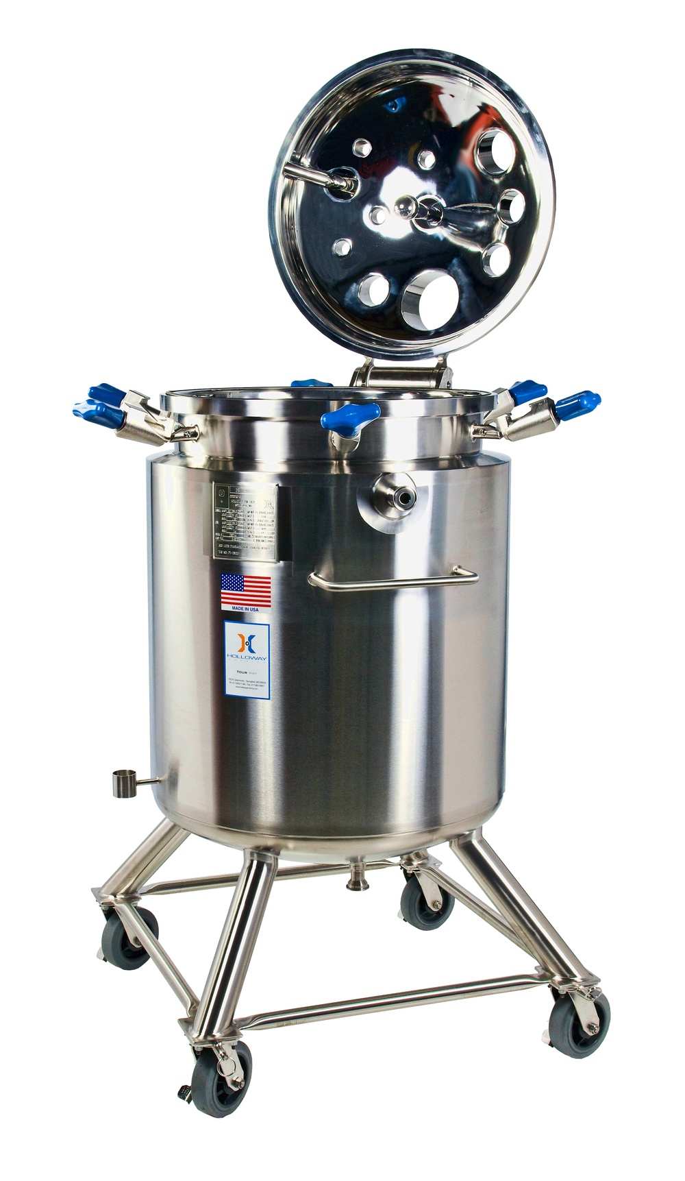 Another portable mix tank, this mixing vessel is built to spec.